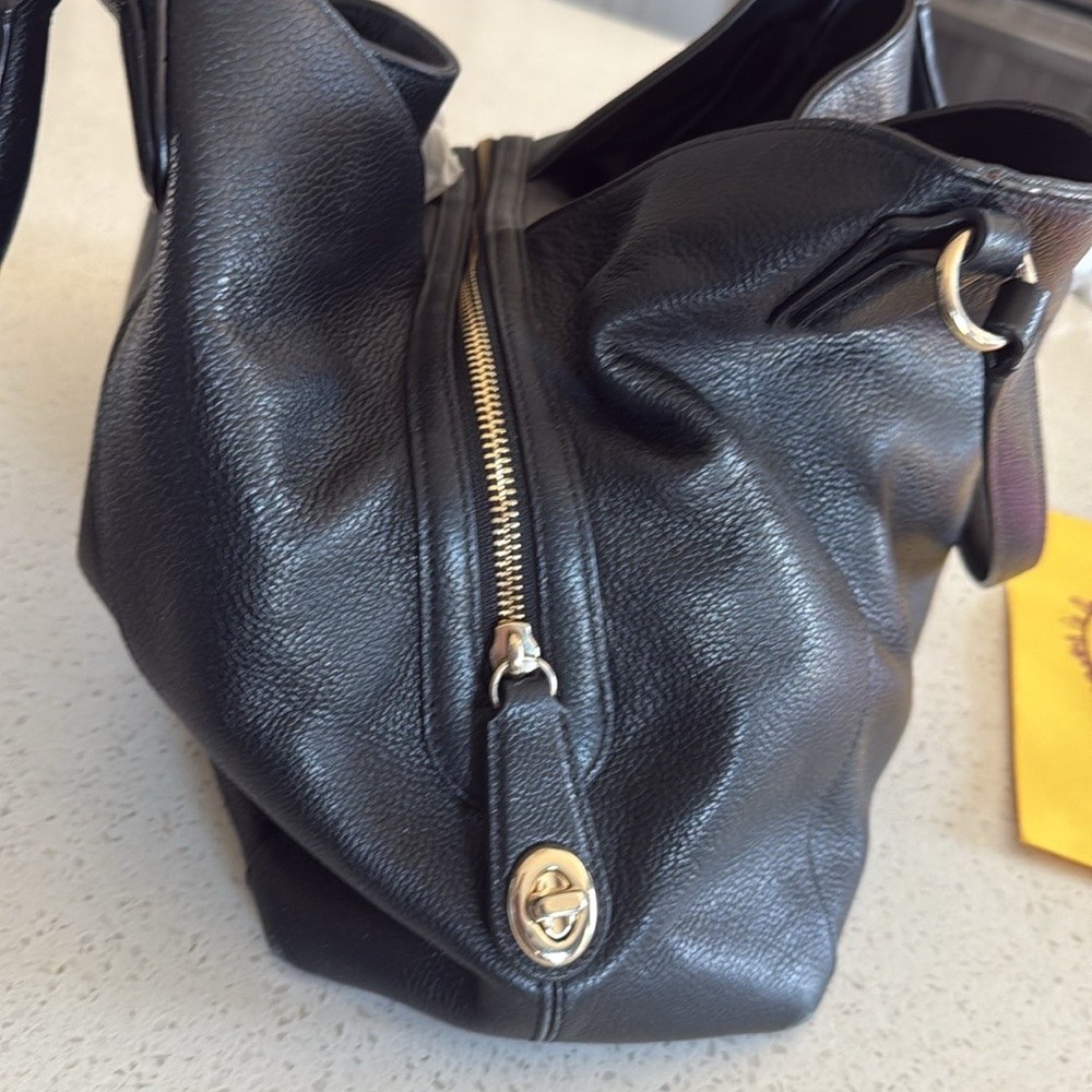 Coach Black Hobo Bag with Pebbled Leather - Picture 4 of 8